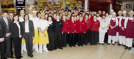 A group photo of staff at SuperValu, Clane