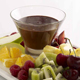 Chocolate Fondue and Fruit Pieces