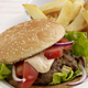 Beef Burger and Chips