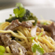 Crispy Beef with Pasta and Broccoli