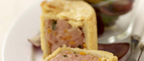 Individual Pork Pies with a Mediterranean Salad