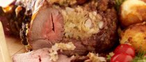 Roast Herb Stuffed Leg of Lamb