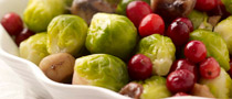 Brussels Sprouts with Caramelised Chestnuts and Cranberries
