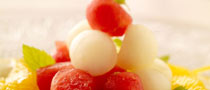 Melon and Yogurt, Honey and Orange Dressing