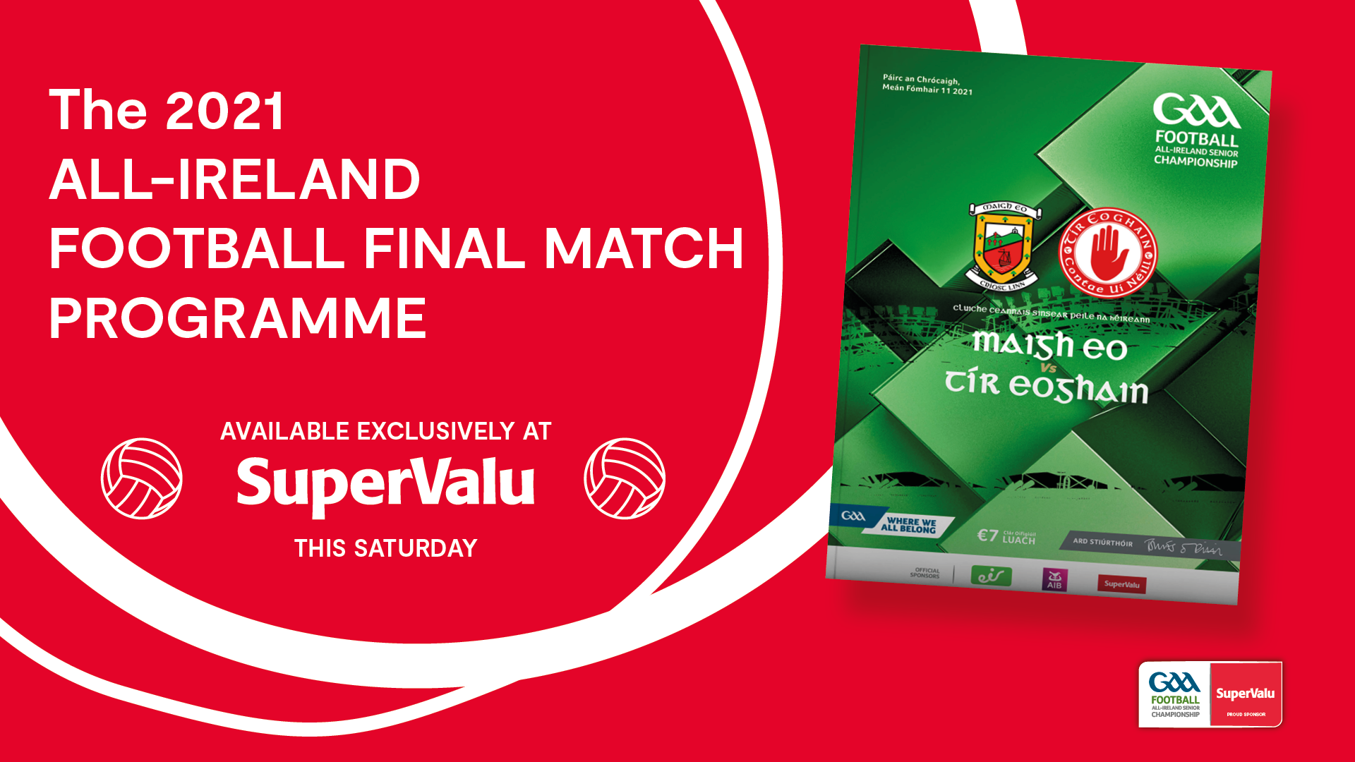 GAA AllIreland Senior Championship Match Programme SuperValu