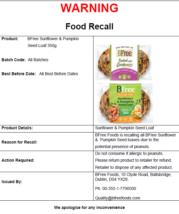 Food recall b free