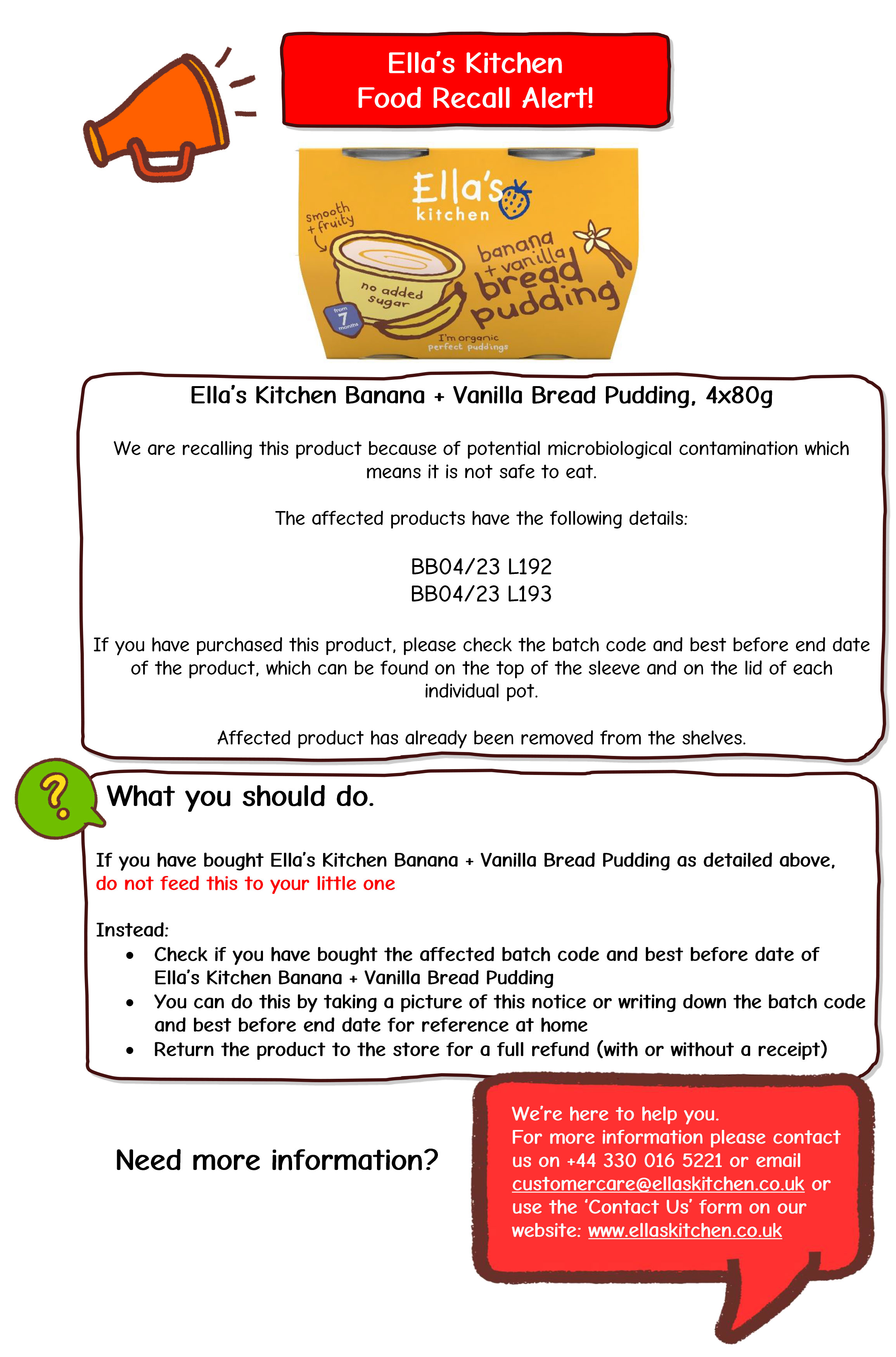 Ella s Kitchen Food Recall SuperValu