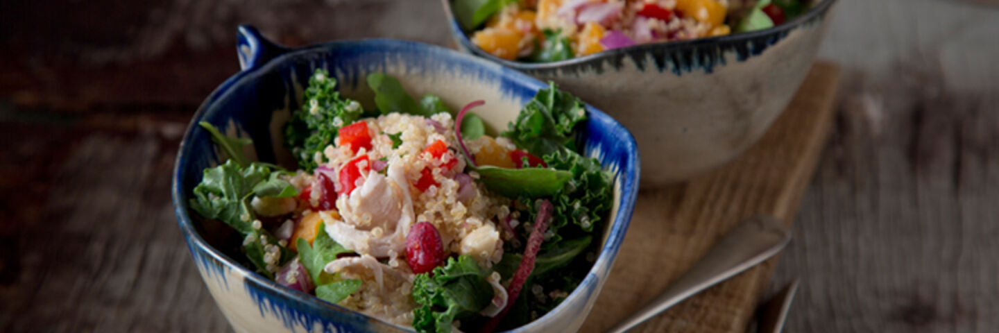 Turkey quinoa kale salad recipe