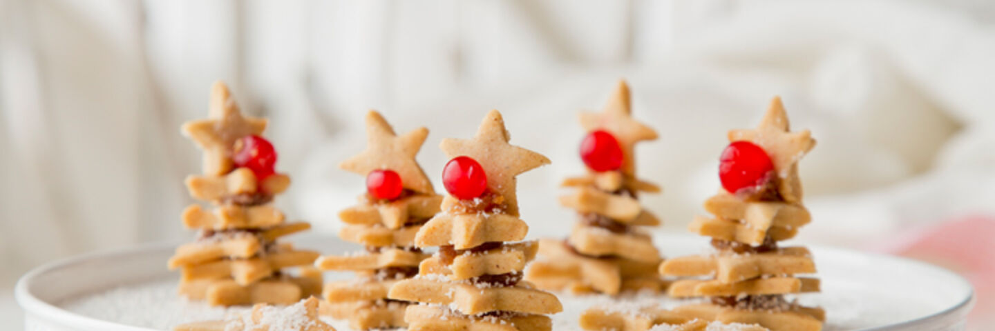 Christmas tree cookie stack