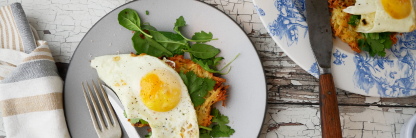 1  airfryer Hashbrown and fried eggs1