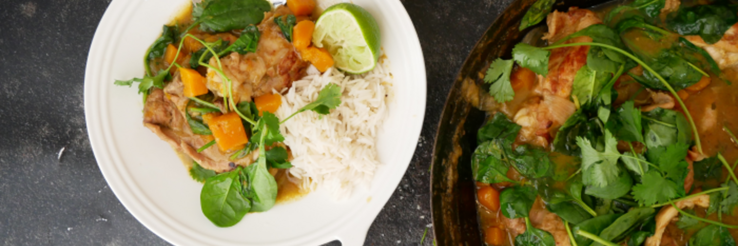 Chicken and Butternut Thai green Curry