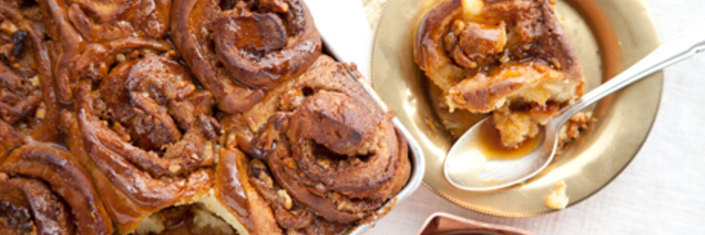 Apple and Orange Buns to share with a Butterscotch and Whiskey Glaze