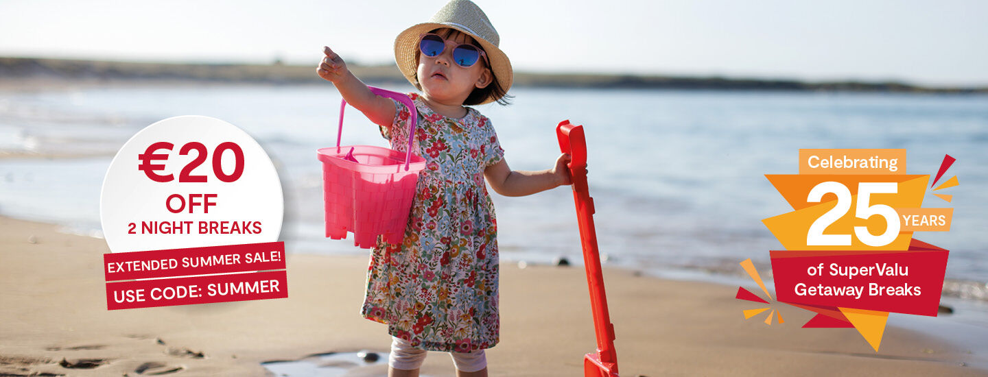Getaway Breaks Extended Summer Sale 2025 20 euro off 2 night breaks use code: SUMMER