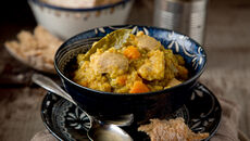 Chunky chicken red lentil stew recipe