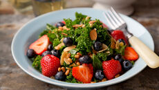 Kale blueberry strawberry salad recipe