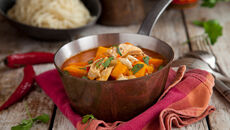 Sweet potato chicken thai red curry recipe