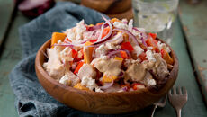 Sweet potato salad chilli chicken recipe