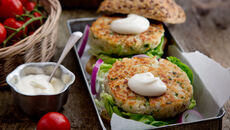 Cod burgers yogurt mayo recipe