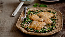 Pan fried hake spinahc recipe