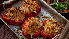 Stuffed turkey mince peppers recipe