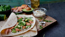 Salmon pickled cucumber wrap recipe