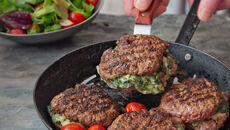 Spinach & Mozzerala Stuffed Burgers 