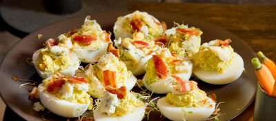 Devilled Avocado Eggs