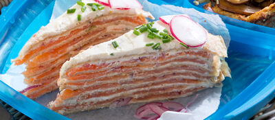 Smoked Salmon Pancake Stack