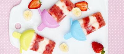 Strawberry And Banana Yogurt Pops