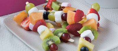 Kids Fruit and Marshmallow Kebabs