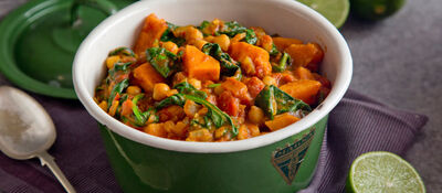 Sweet Potato, Chickpea And Spinach Jalfrezi Curry
