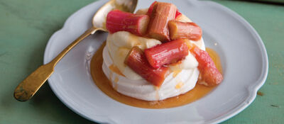 Tipperary Kitchen Meringues with Rhubarb and Orange