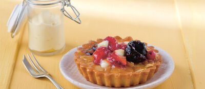 Mixed Berry White Chocolate and Almond Tart