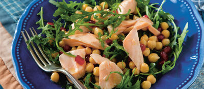 Poached Salmon with Rocket