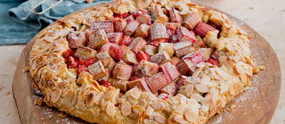 Rhubarb and Cherry Open Tart