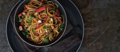 Singapore Crunchy Vegetable and Ginger Noodles