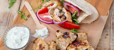 Grilled chicken gyros recipe