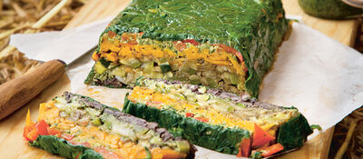 Happy pear rainbow vegetable terrine