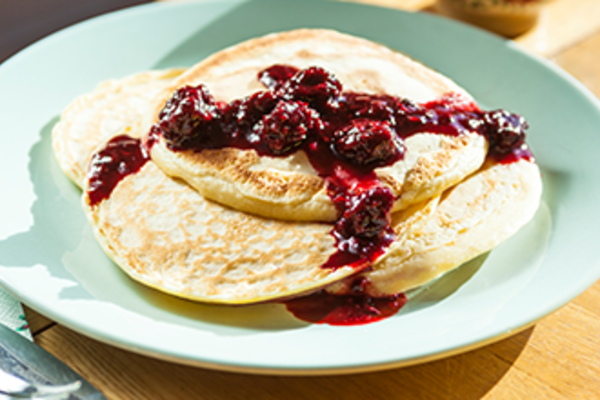 Pancakes Berry Compote 450x220px