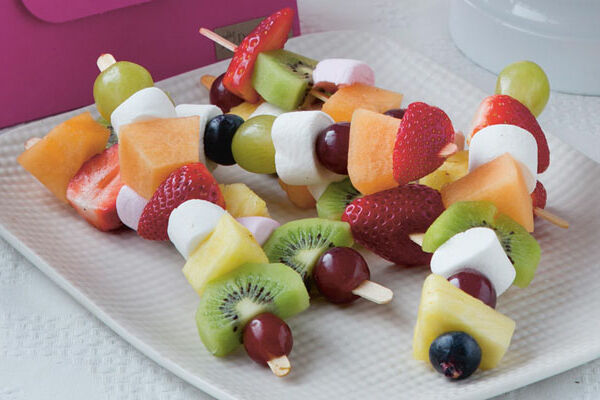 Kids Fruit and Marshmallow Kebabs