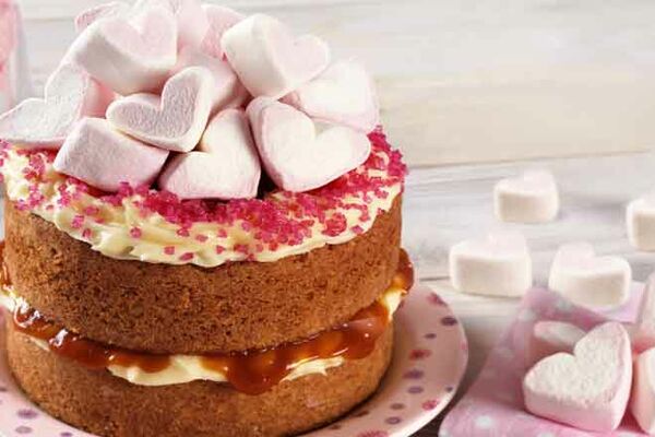 Marshmallow valentines cake recipe
