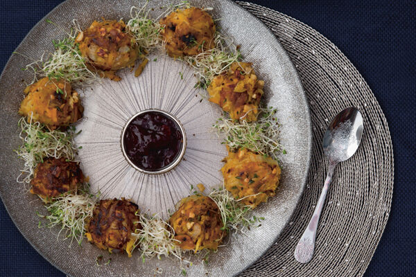 Parsnip cashew thyme rosti