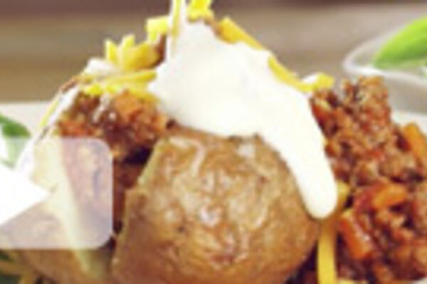 Chilli Beef with Jacket Potatoes