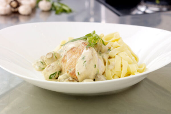 Stuffed Chicken Supreme With Mushroom Cream Sauce