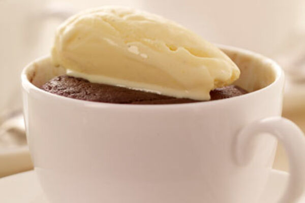 Indulgent Chocolate Fondants with Ice Cream