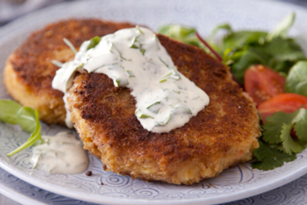 Salmon Fishcakes with Ginger and Coriander Dip