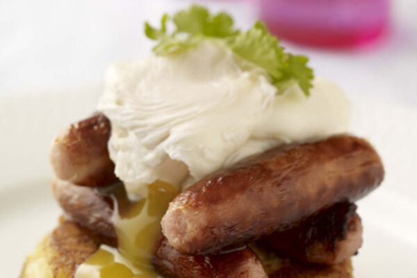 Pork Sausage Boxty with Poached Egg