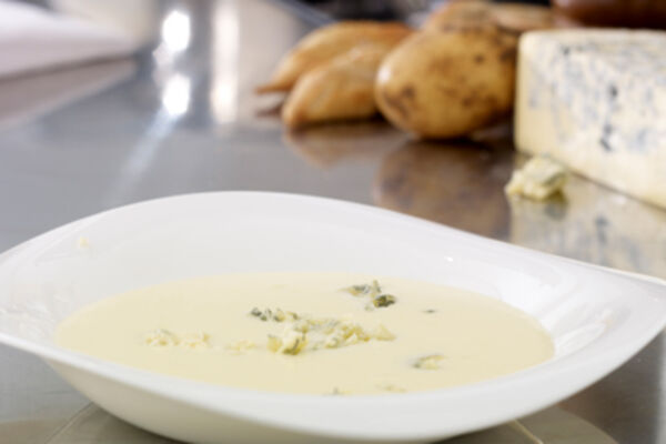Creamy Potato & Cashel Blue Cheese Soup