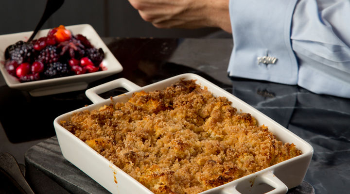 Baked french toast winter fruit compote recipe