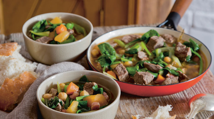 Beef bacon chickpea casserole recipe